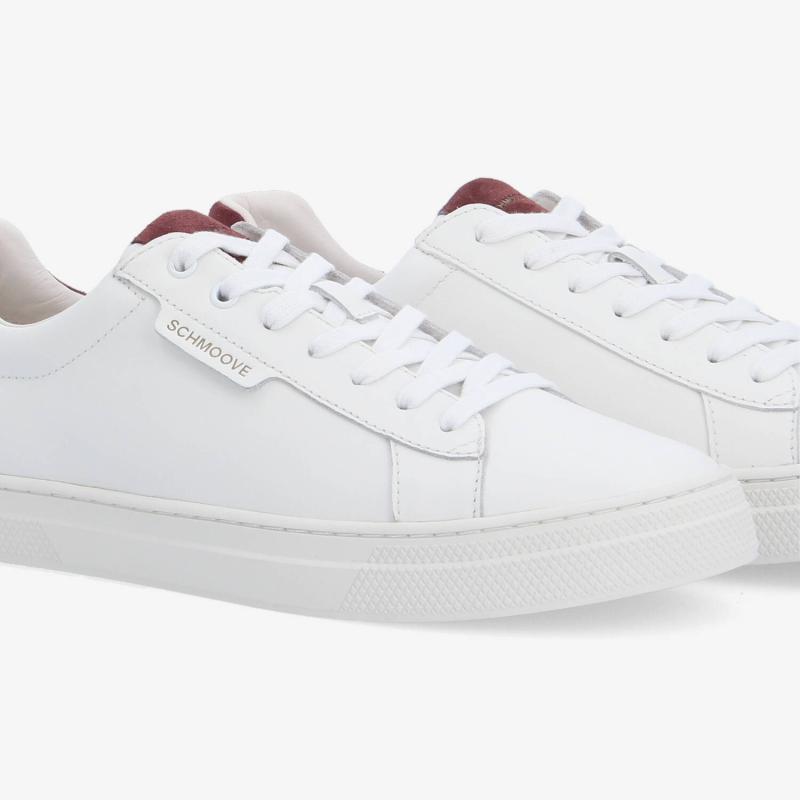 SPARKLE SNEAKER M - NAPPA/SUEDE - WHITE/BURGUNDY